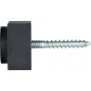 HALCÖ fali ajtóütköző 30 x 30 mm acél horganyzott fekete passzivált