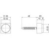 HALCÖ fali ajtóütköző 30 x 30 mm acél horganyzott fekete passzivált