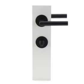 HOPPE DALLAS laposrozettás kilincsgarnitúra fekete matt WC