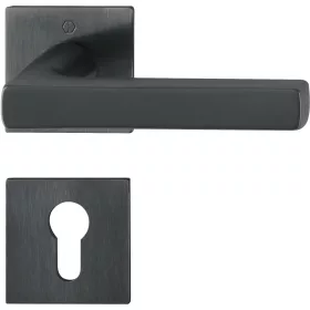 HOPPE DALLAS laposrozettás kilincsgarnitúra fekete matt PZ