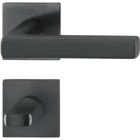 HOPPE DALLAS laposrozettás kilincsgarnitúra fekete matt WC