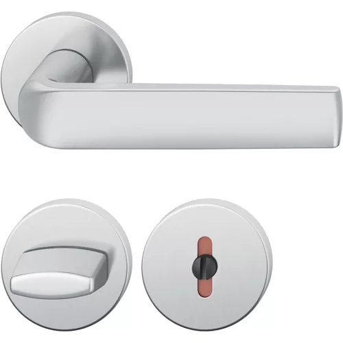 FSB kilincsgarnitúra 12 1267 ASL WC rozettán rozsdamentes acél matt