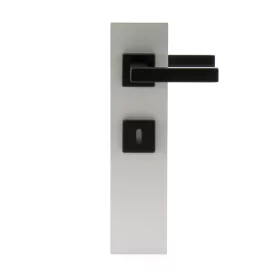   HOPPE kilincsgarnitúra AUSTIN - rozettás BB, 52 - 57 mm, alumínium fekete