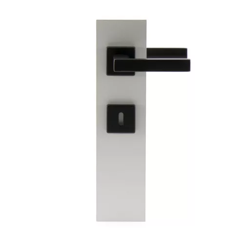 HOPPE kilincsgarnitúra AUSTIN - rozettás BB, 52 - 57 mm, alumínium fekete