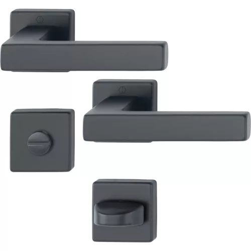 HOPPE AUSTIN rozettás kilincsgarnitúra 52-57 mm fekete WC