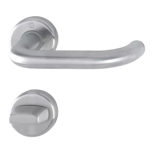 HOPPE BADEN rozettás kilincsgarnitúra 42-45 mm nemesacél matt WC