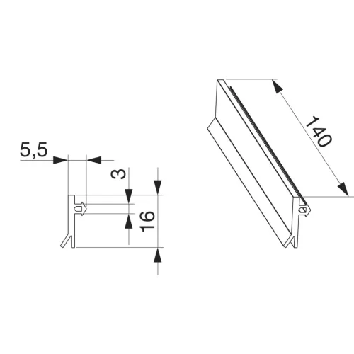 MACO MULTI-VENT szárnytömítés nutszélesség 25-35mm140mmvilágosszürke(468840)