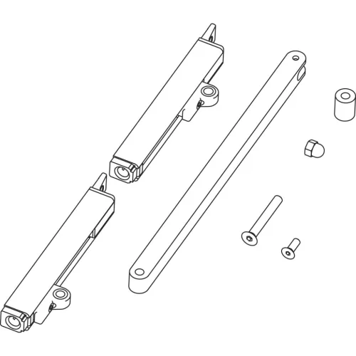 HAUTAU FL190 tokretesz erőátviteli szerkezet 121- 200 mm alu fekete RAL 9005