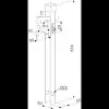 Ajtórögzítő ABK U-profil 500x40x40mm alu bukóelem acél tűzihorganyzott
