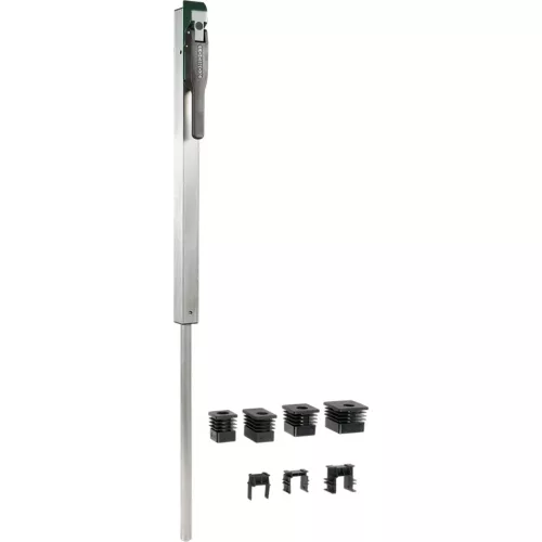 Integrált csapszeges kapuletűző SUBY retesz 100mm magasságállítás alu RAL9005