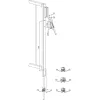 Integrált csapszeges kapuletűző SUBY retesz 100mm magasságállítás alu RAL9005