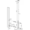 Kapuletűző VSA tengellyel/peremmel hossz 490 mm aluminium RAK 6005