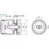 Üveglap ponttartó állítható 8 - 1752 mm üveghez ? 50 mm nemesacél V2A