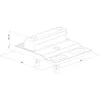 Padlógátló SABO csavarozható kétszárnyú kapukhoz 149 x 132 mm fekete