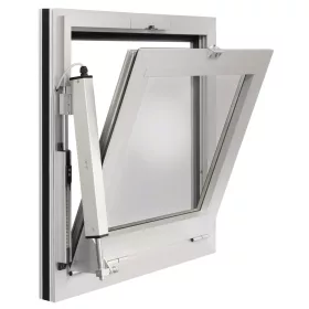   GEZE RWA 100 NT E250NT-vel löket 150 mm alumínium fehér RAL 9016