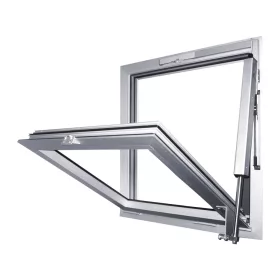   GEZE RWA 100 NT E250NT-vel löket 200 mm alumínium ezüst eloxált