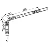 GEZE OL90NOL95 rúdzár FZ 92 tekerőrúdhoz FB 380-2000 mm acél horganyzott