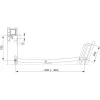 HAUTAU falcolló készlet FS 400 SBS-hez L=400 mm baljobb acél horganyzott