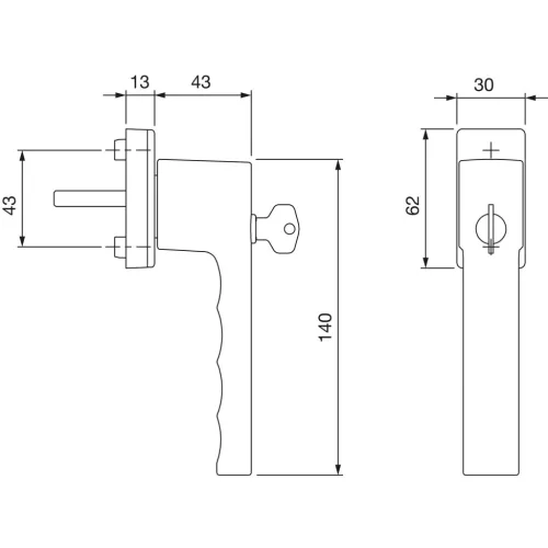HOPPE TOULON ablakkilincs 7x37 mm zárható acél