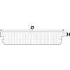ECONOMY recézett sapka lapos tömör ? 424 x 20 mm csiszolt nemesacél V2A