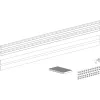 TERNO üvegbefogó sín szett rövid ESG/VSG 8-87 mm L=1200 mm ezüst