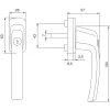 MACO ablakkilincs HARMONY - záróhenger VK 7x32 mm fehér alumínium