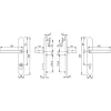 HOPPE LUXEMBOURG biztonsági kilincsgarnitúra PZ92 67-72 mm acél