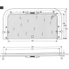 Átbeszélő ablak 4-55 mm üvegvastagsághoz 300 x 152 mm világosszürke műanyag