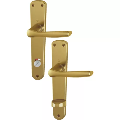 MILANO hosszúpajzsos kilincsgarnitúra WC 90, 30-49 mm, bronz eloxált