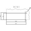 DORMA-Glas alsó sarokvasalat Universal Motion NG33rögzítővelfekete RAL9005