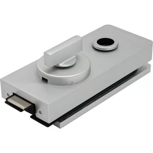 Zár Studio 1121 WC fordítógombbal üveg 8 mm alu ezüst eloxált (10.154)