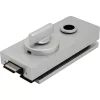 Zár Studio 1121 WC fordítógombbal üveg 8 mm alu ezüst eloxált (10.154)