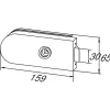 Studio Rondo zárnem zárható üveg 8 mm fekete matt RAL 9005 (10.201)