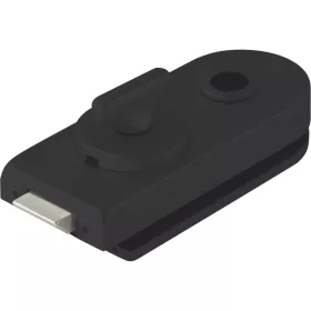   Zár Studio Rondo WC fordítógombbal fekete matt RAL 9005 (10.206)