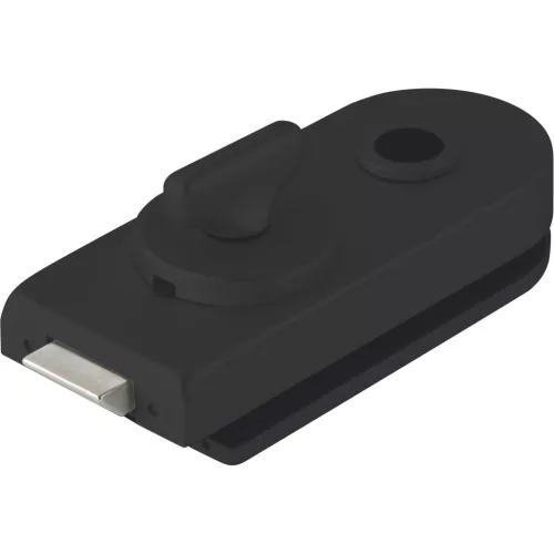 Zár Studio Rondo WC fordítógombbal fekete matt RAL 9005 (10.206)