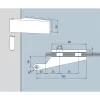 DORMA-Glas pántfelső hüvellyel Studio Classic 10.021 rozsdamentes hatású