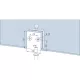 DORMA-Glas záróretesz 12.315 padlóhüvellyel 10 mm vastag üveghez ezüst eloxált