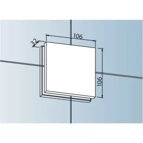   DORMA-Glas összekötő vasalat PT 80 üveg 10 mm ezöst eloxált (03.170)