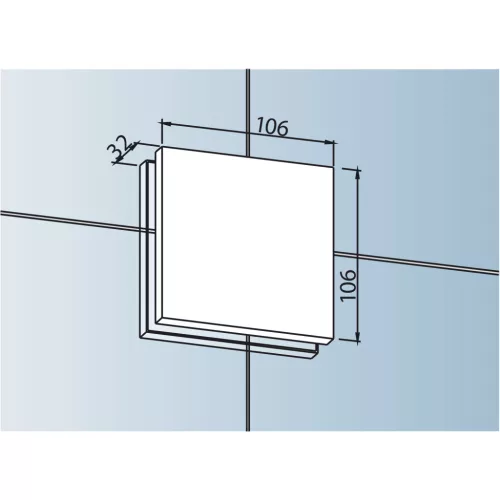 DORMA-Glas összekötő vasalat PT 80 üveg 10 mm rozsdamentes (03.170)