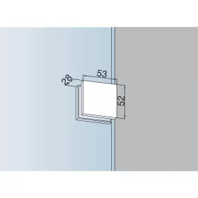   DORMA-Glas csavartartó PT 90 üvegvastagság 10 mm ezüst eloxált (07.021)