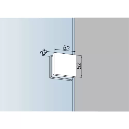 DORMA-Glas csavartartó PT 90 üvegvastagság 10 mm ezüst eloxált (07.021)