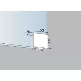 DORMA-Glas saroktartó PT 91 ezüst eloxált