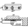DORMA-Glas PT 24 csap ? 15 mm felcsavarozható füllel nemesacél (01.123)
