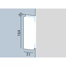   DORMA-Glas zárfogadó GK 50 közép- és sarokzárhoz ezüst eloxált 03.224