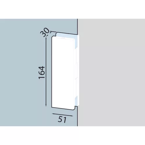 DORMA-Glas zárfogadó GK 50 közép- és sarokzárhoz ezüst eloxált 03.224