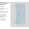 Lengőajtó-vasalat Tensor üveg-fal 90°-os rögzítési pont ezüst elox alu