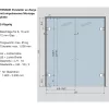 Lengőajtó-vasalat Tensor üveg-tok 90°-os rögzítési pont ezüst elox alu