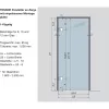Lengőajtó-vasalat Tensor üveg-tok90°-os rögzítési pontnemesacél hatás