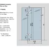 Lengőajtó-vasalat Tensor üveg-üveg 90°-os rögzítési pont ezüst eloxalu