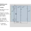 Lengőajtó-vasalat Tensor üveg-üveg 90°-os rögzítési pont ezüst eloxalu
